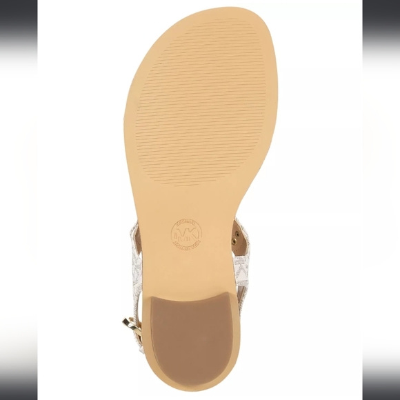 Michael Kors MK Plate Flat Thong Sandals Vanilla - Picture 4 of 7